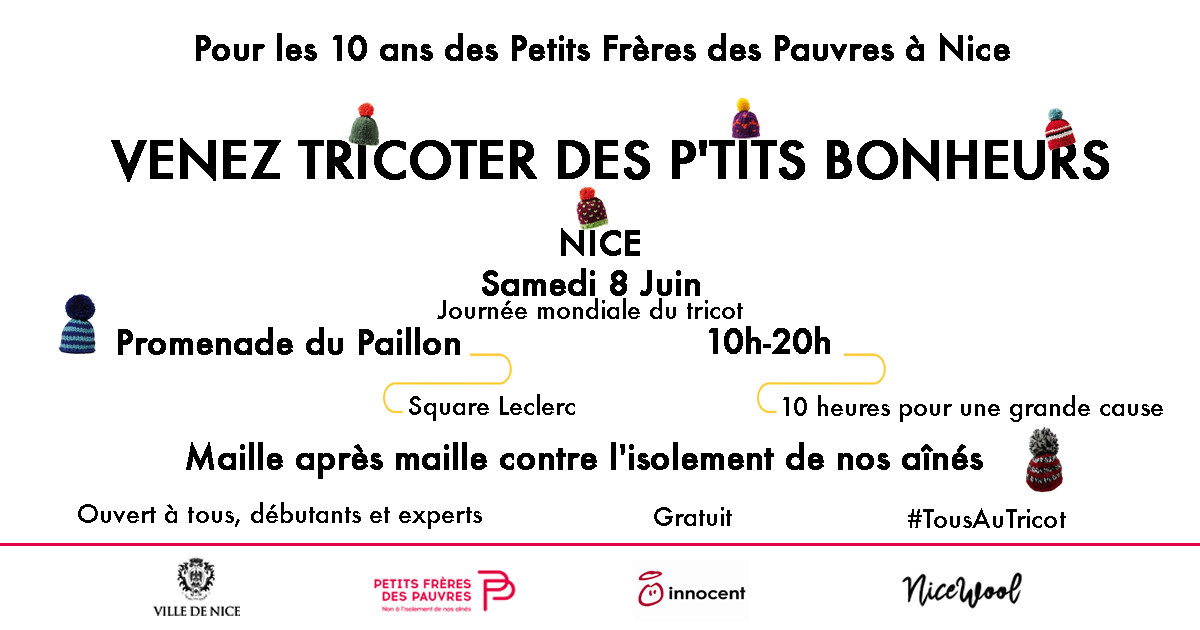 Journée tricot Petits Frères des Pauvres à Nice