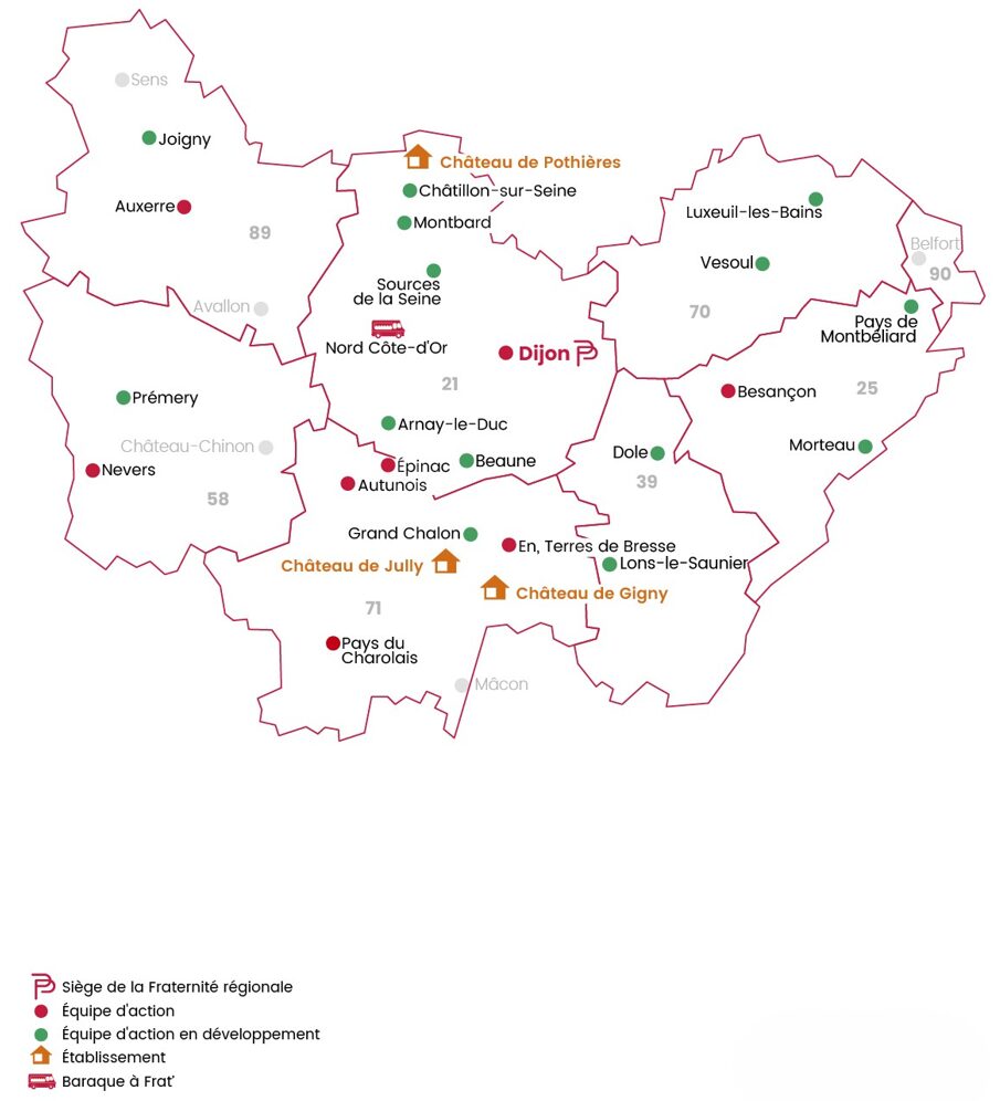 La Fraternité Régionale de Bourgogne Franche-Comté