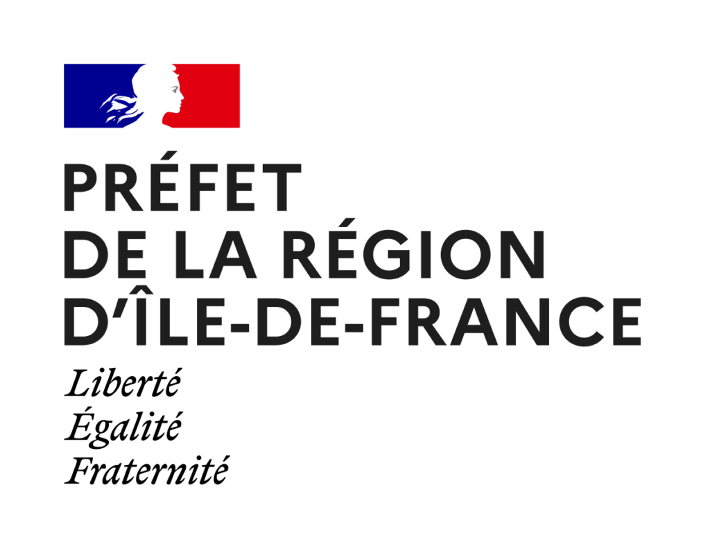 Logo du Préfet de la région Île-de-France avec Marianne et la devise Liberté, Égalité, Fraternité