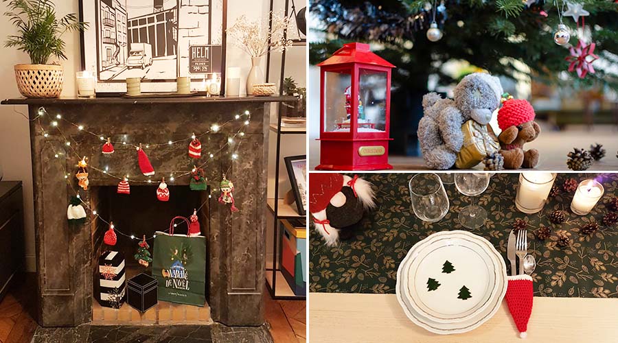 Une déco de Noël originale avec les petits bonnets ! © Petits Frères des Pauvres