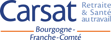 Logo de la Carsat Bourgogne-Franche-Comté, Retraite et Santé au travail.