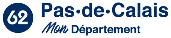 Logo du Pas-de-Calais avec le numéro 62 et la mention « Mon Département ».