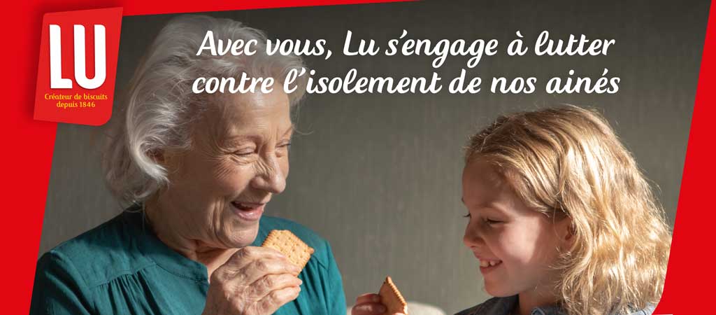 Une bonne action pendant vos courses grâce à un partenariat entre LU et les Petits Frères des Pauvres. © LU