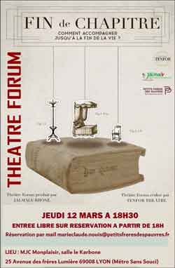 Pièce de théâtre à Lyon "Fin de Chapitre"