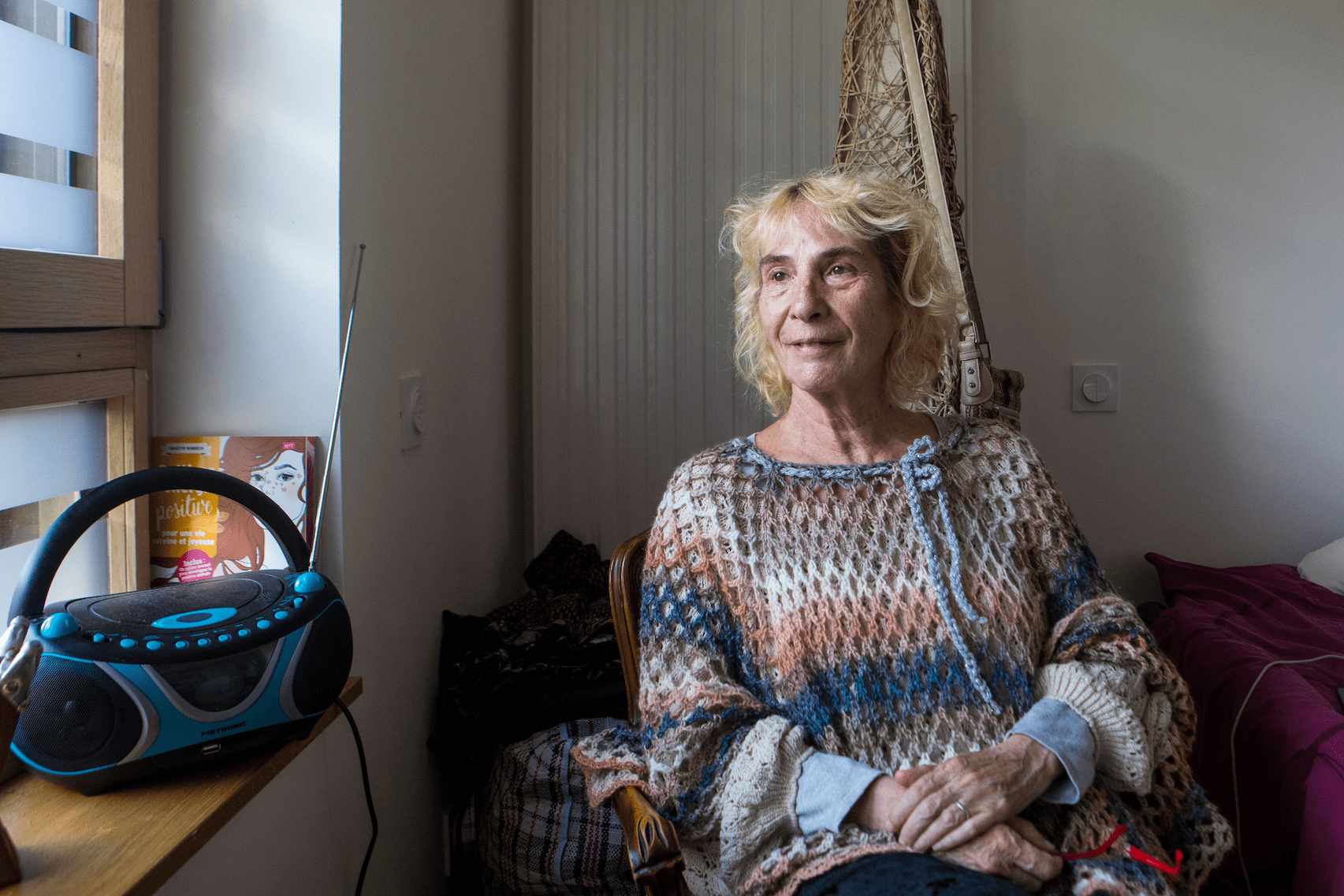 Véronique, habitante de la pension de famille "Bords de Sèvre" à Vertou