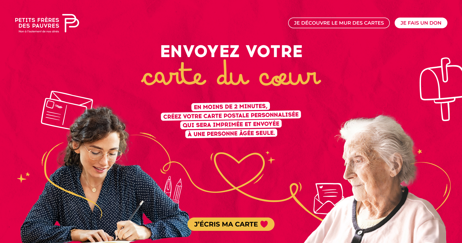 Carte postale pour un aîné isolé