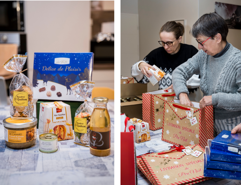 préparation colis 2025 montpellier Petits Frères des pauvres bénévoles