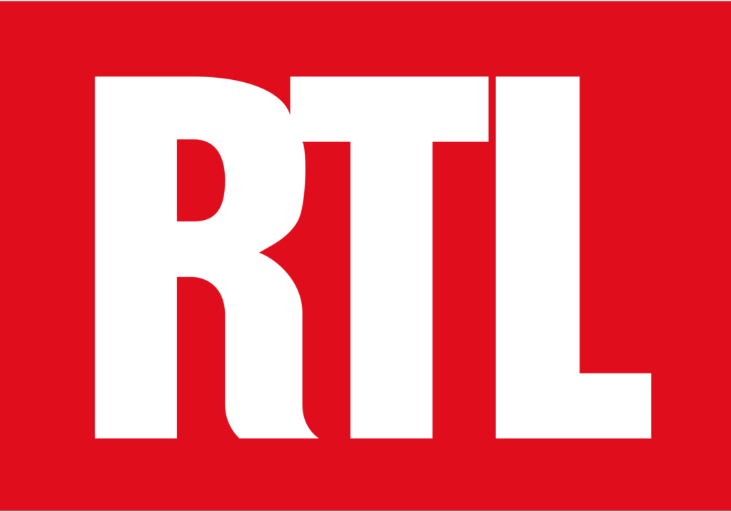 Logo RTL Télé Lëtzebuerg, sigle RTL en blanc sur fond rouge à coins arrondis.